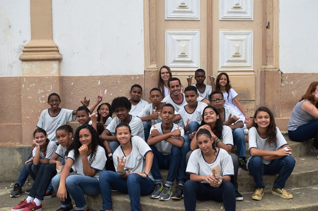 Projetos do professor de História Leonardo Ribeiro são os mais esperados na Escola Estadual Presidente Carlos Luz, localizado no distrito de Conceição da Boa Vista, pertencente ao município de Recreio. Foto: Arquivo Pessoal